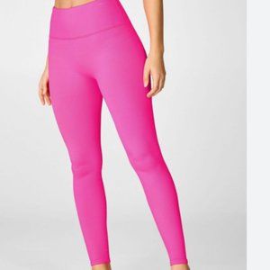 High-Waisted Seamless Lace-Up Legging Neon Pink
